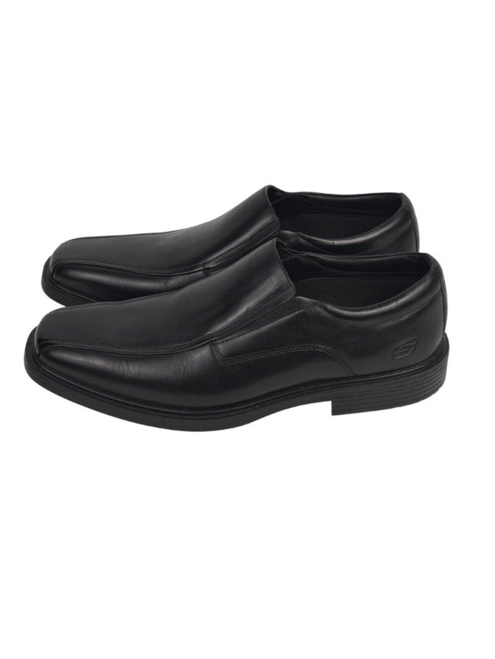 Skechers Miller Moriarty Men's Black Leather Slip-On Loafers Dress Shoes Size 13 - Picture 3 of 7
